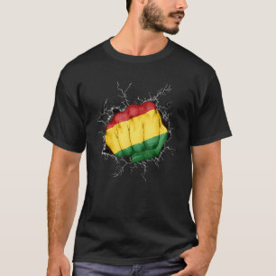 Pan African Fist UNIA Flag African Freedom Black L T-Shirt