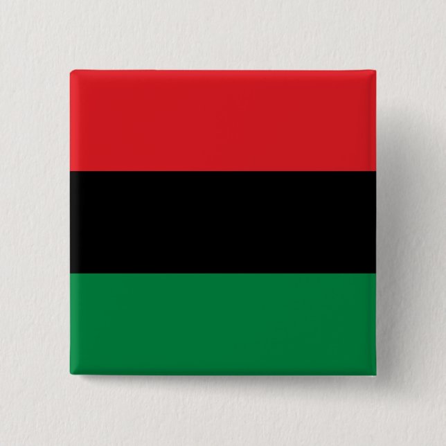 Pan-African Flag 15 Cm Square Badge (Front)