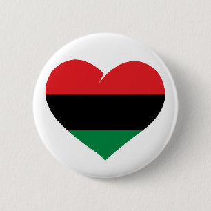 Pan African flag, Afro American Black history 6 Cm Round Badge