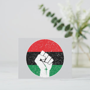 Pan African flag, Afro American Black history Postcard