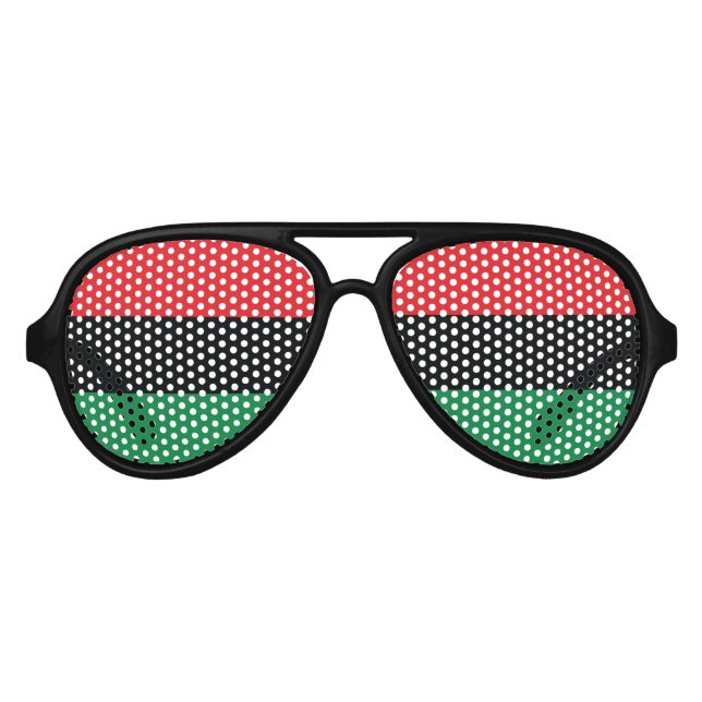 Pan African Flag Aviator Sunglasses (Front)