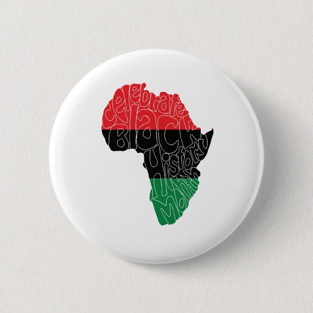 Pan African Flag Black History Month Art Design 6 Cm Round Badge (Front)