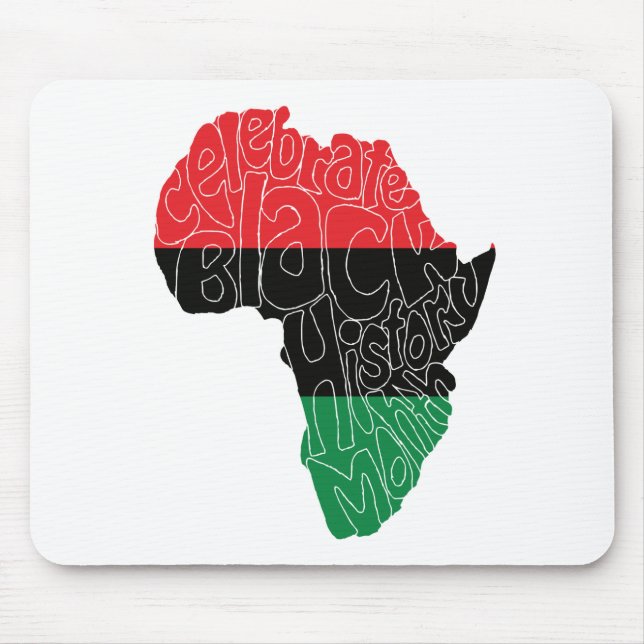 Pan African Flag Black History Month Art Design Mouse Mat (Front)