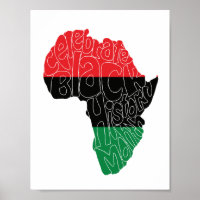 Pan African Flag Black History Month Art Design