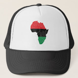 Pan African Flag Black History Month Design Trucker Hat