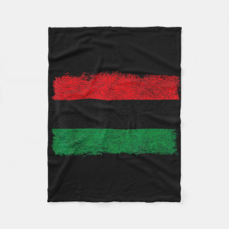 Pan african flag black liberation banner black fleece blanket
