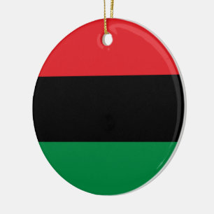 Pan-African Flag Ceramic Tree Decoration