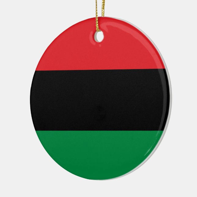 Pan-African Flag Ceramic Tree Decoration (Left)