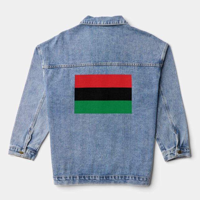 Pan-African Flag Denim Jacket (Back)