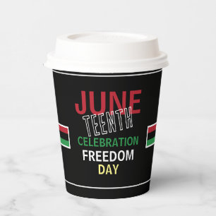 Pan-African flag Design, Juneteenth Celebration Paper Cups
