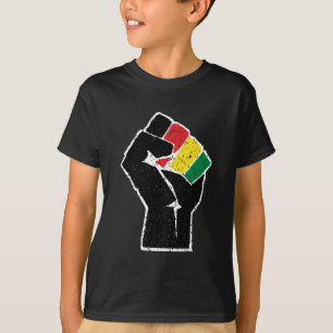 Pan African flag Fist, Afro American Black history T-Shirt