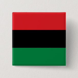 Pan African Flag, Happy Kwanzaa 15 Cm Square Badge