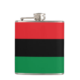 Pan African Flag, Happy Kwanzaa Hip Flask