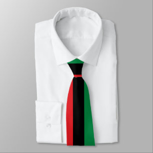 Pan African Flag, Happy Kwanzaa Tie