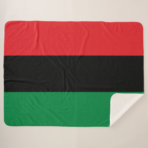 Pan-African Flag Sherpa Blanket