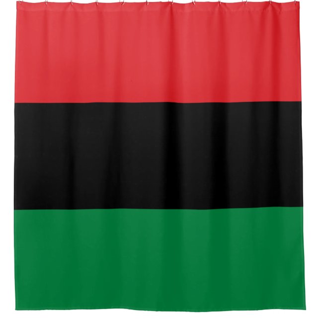 Pan-African Flag Shower Curtain (Front)