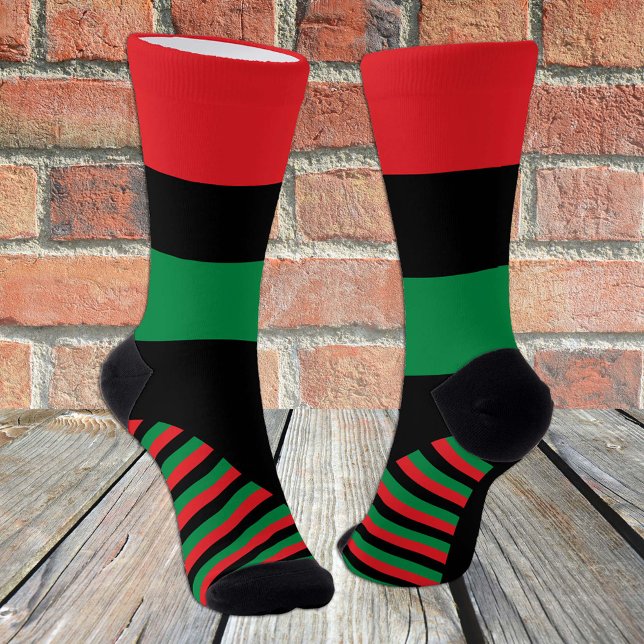 Pan African Flag Socks, Unia Flag Symbol / Kwanzaa Socks (Creator Uploaded)