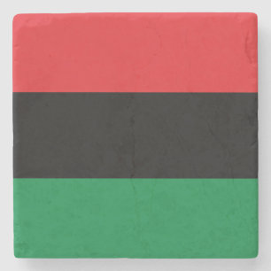 Pan-African Flag Stone Coaster