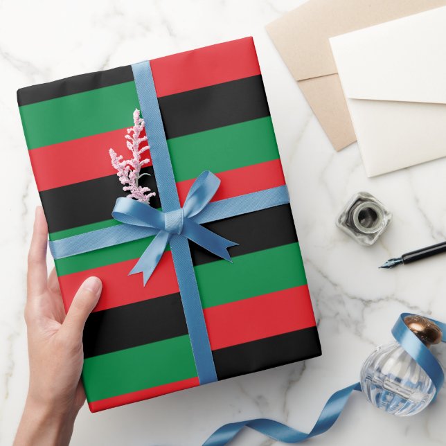 Pan African Flag & Unia Flag Symbol /  Wrapping Paper (Gifting)