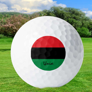 Pan African Flag & UNIA golfing / Golf Ball