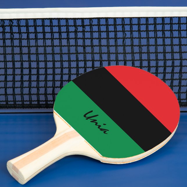 Pan African Flag & UNIA sports Ping Pong Paddle (Insitu)