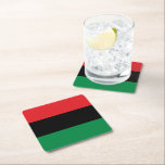 Pan African Flag & Unia Symbol / party Square Paper Coaster<br><div class="desc">COASTERS: Pan African flag symbol - UNIA / A horizontal triband of red,  black,  and green. The Pan-African flag—also known as the Afro-American flag,  Black Liberation flag,  UNIA flag. Often used with Black Lives Matter movement.</div>