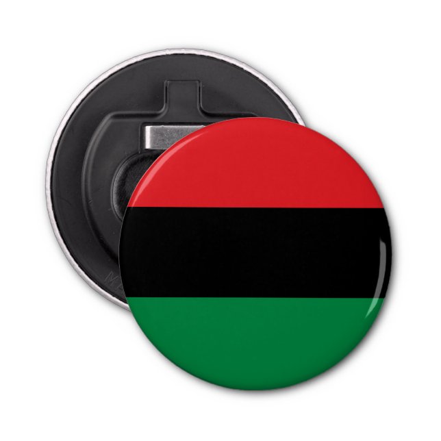 Pan African Flag & UNIA Symbol / sports fan Bottle Opener (Front)