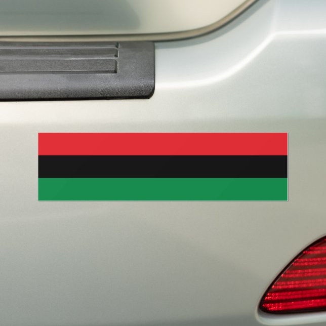 Pan African Flag & Unia Symbol / sports fan Bumper Sticker (On Car)