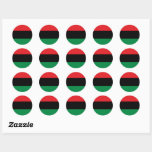 Pan African Flag & UNIA Symbol / sports fan Classic Round Sticker<br><div class="desc">STICKERS (Round): Pan African flag symbol - UNIA / A horizontal triband of red,  black,  and green. The Pan-African flag—also known as the Afro-American flag,  Black Liberation flag,  UNIA flag. Often used with Black Lives Matter movement.</div>