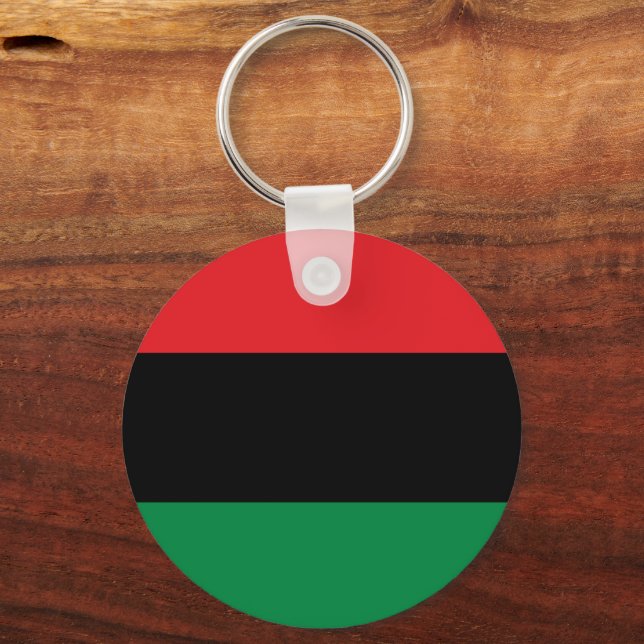 Pan African Flag & UNIA Symbol / sports fan Key Ring (Front)