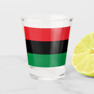 Pan African Flag & Unia Symbol / sports fan Shot Glass