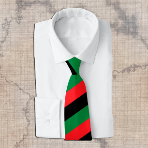 Pan African Flag & Unia Symbol / sports fan Tie