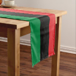 Pan African Flag & UNIA Symbol Tri / sports fan Short Table Runner<br><div class="desc">Table Runners: Pan African flag symbol - UNIA / A horizontal triband of red,  black,  and green. The Pan-African flag—also known as the Afro-American flag,  Black Liberation flag,  UNIA flag. Often used with Black Lives Matter movement.</div>