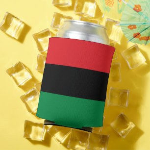 Pan African Flag & Union Symbol / sports fan Can Cooler