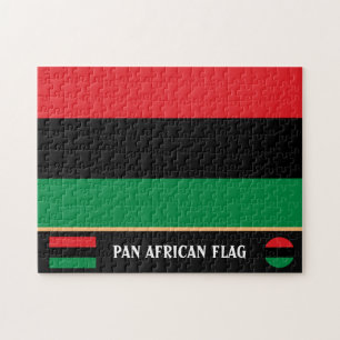Pan African Flag & Union Symbol / sports fan Jigsaw Puzzle