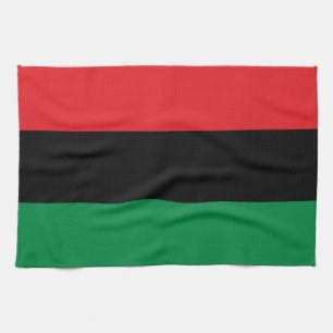 Pan African Flag & Union Symbol / sports fan Tea Towel
