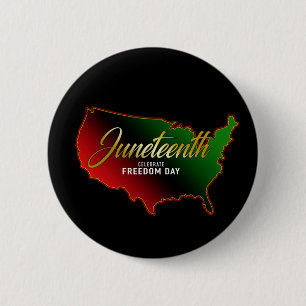 Pan African, Juneteenth  Button