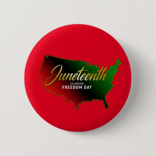 Pan African, Juneteenth Button