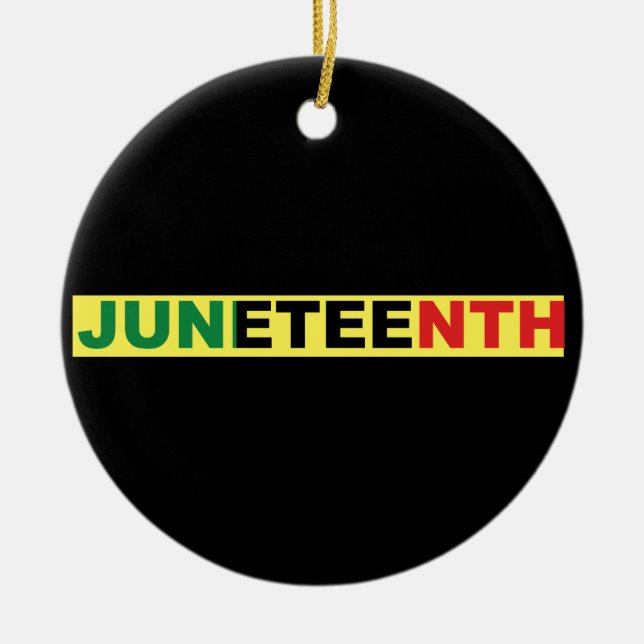 Pan African, Juneteenth Ceramic Tree Decoration (Front)
