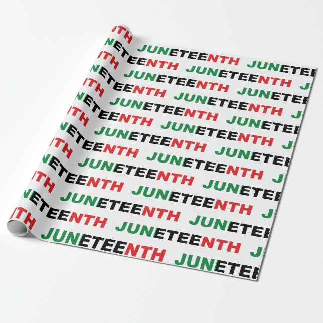 Pan African, Juneteenth Classic Round Wrapping Paper (Unrolled)