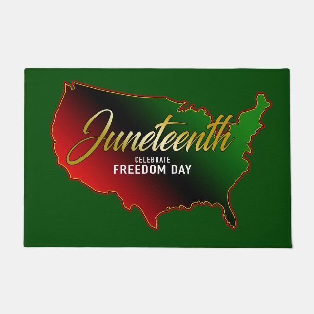 Pan African, Juneteenth  Doormat (Front)