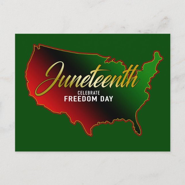 Pan African, Juneteenth Holiday Postcard (Front)