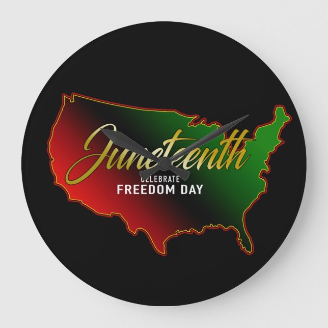 Pan African, Juneteenth Large Clock (Front)