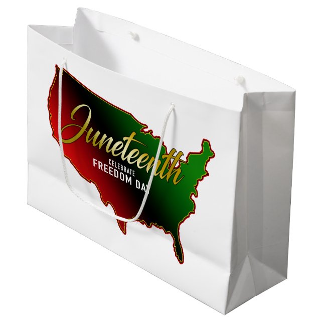 Pan African, Juneteenth Large Gift Bag (Front Angled)