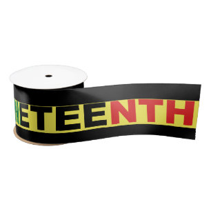 Pan African, Juneteenth Satin Ribbon