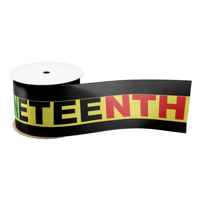 Pan African, Juneteenth Satin Ribbon (Spool)