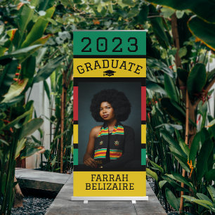 Pan African Photo Graduation Party Retractable Banner