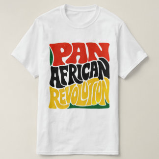 Pan African Revolution Retro Typography Design  T-Shirt