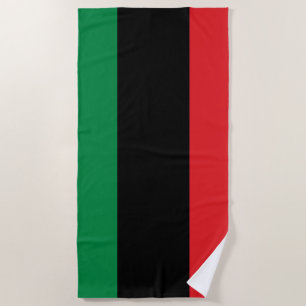 Pan African UNIA Flag Beach Towel