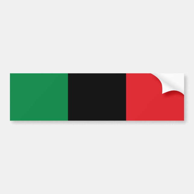 Pan African UNIA Flag Bumper Sticker (Front)